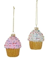 CODY FOSTER & CO. CODY FOSTER & CO TINY CUPCAKE ORNAMENTS SET OF 2