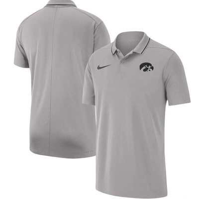 Nike Men's  Gray Iowa Hawkeyes 2023 Coaches Performance Polo Shirt