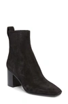 Rag & Bone Astra Suede Square-toe Chelsea Boots In Black Suede