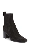 Rag & Bone Astra Suede Square-toe Chelsea Boots In Black