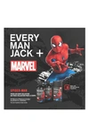 EVERY MAN JACK X MARVEL SPIDERMAN BODY CARE SET $35 VALUE