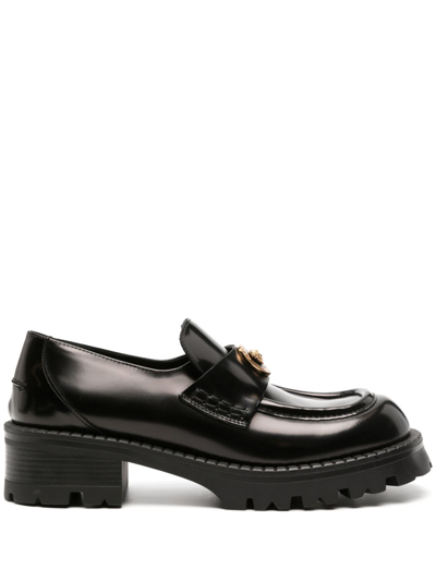 Versace Vagabond Medusa Loafers In Black