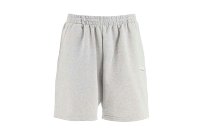 Pre-owned Balenciaga Campaign Logo Sweat Shorts Grey