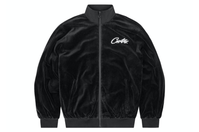 Pre-owned Corteiz Vvs Velour Jacket Black