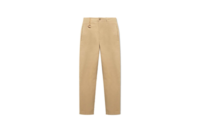 Pre-owned Moncler Logo Chino Pants Beige