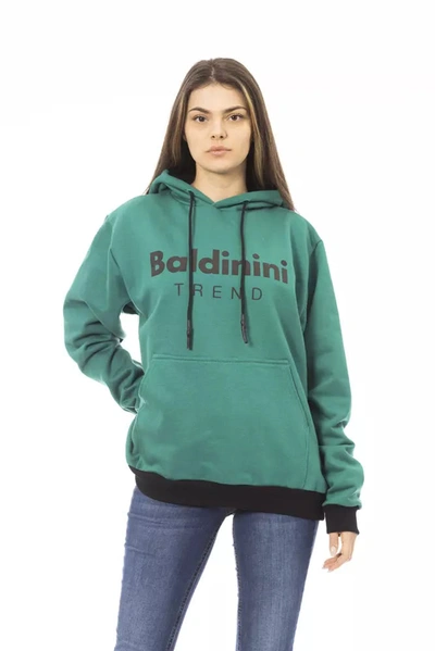 Baldinini Trend Green Cotton Sweater In Black