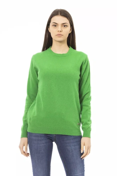 Baldinini Trend Green Wool Sweater