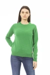 BALDININI TREND BALDININI TREND ELEGANT GREEN WOOL-CASHMERE CREWNECK WOMEN'S SWEATER