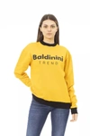 Baldinini Trend Yellow Cotton Sweater In Yellow