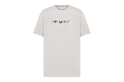 Pre-owned Off-white Logo Backprint T-shirt Grey