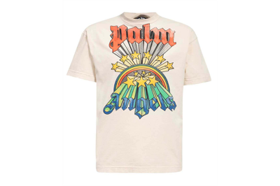Pre-owned Palm Angels Rainbow Stars T-shirt White