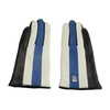 Cavalli Class Elegant Black And Blue Lambskin Gloves In Blue