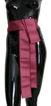 Dolce & Gabbana Pink 100% Silk 3 Button Closure Wide Waist Belt In Pink