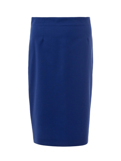 Lardini Elegant Blue Wool Pencil Women's Skirt