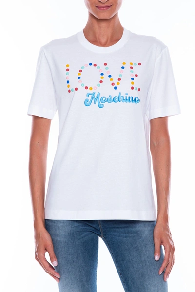 Love Moschino Cotton Tops & Women's T-shirt In White