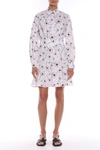 LOVE MOSCHINO LOVE MOSCHINO CHIC WHITE DRESS WITH RED WOMEN'S ACCENTS