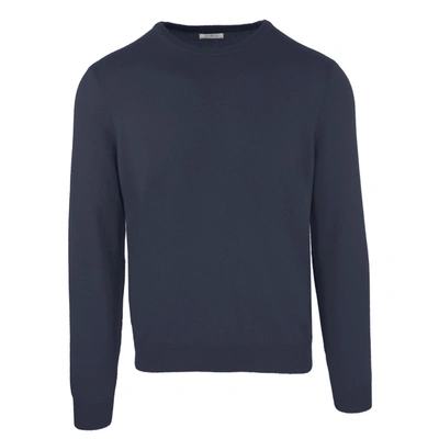 Malo Navy Elegance Wool-cashmere Blend Men's Sweater In Blue
