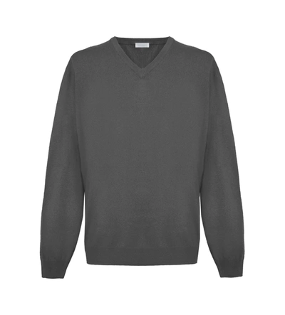 Malo Elegant V-neck Cashmere Sweater In Magnet Men's Gray