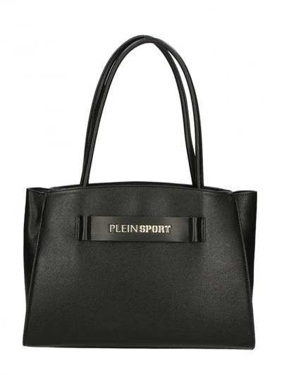 Plein Sport Sleek Black Three-compartment Tote Women's Bag