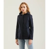REFRIGIWEAR REFRIGIWEAR CHIC BLUE POLYESTER JACKET WITH ZIP AND BUTTON WOMEN'S DETAIL