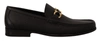 Ferragamo Calf Leather Moccasins Loafers In Black