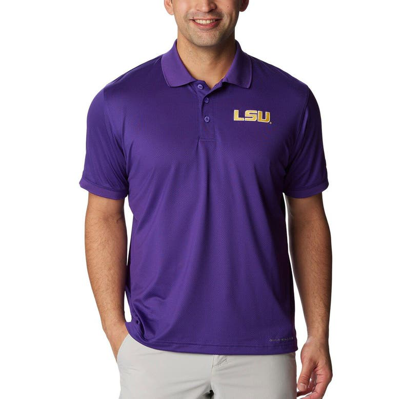 Columbia Purple Lsu Tigers Pfg Tamiami Omni-shade Polo