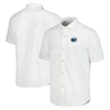 TOMMY BAHAMA TOMMY BAHAMA WHITE PENN STATE NITTANY LIONS COCONUT POINT PALM VISTA ISLANDZONE CAMP BUTTON-UP SHIRT