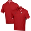 UNDER ARMOUR UNDER ARMOUR RED WISCONSIN BADGERS T2 TIPPED PERFORMANCE POLO