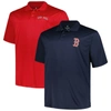 PROFILE PROFILE NAVY/RED BOSTON RED SOX BIG & TALL TWO-PACK SOLID POLO SET
