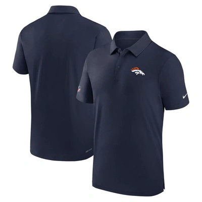 Nike Denver Broncos Sideline Coach Menâs  Men's Dri-fit Nfl Polo In Blue