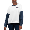 G-III 4HER BY CARL BANKS G-III 4HER BY CARL BANKS WHITE TENNESSEE TITANS A-GAME PULLOVER SWEATSHIRT