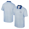 Colosseum Men's  White, Royal Air Force Falcons Print Stripe Polo Shirt In White