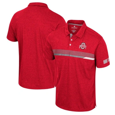 Colosseum Men's  Scarlet Ohio State Buckeyes No Problemo Polo Shirt