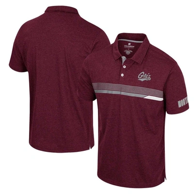 Colosseum Men's  Maroon Montana Grizzlies No Problemo Polo Shirt