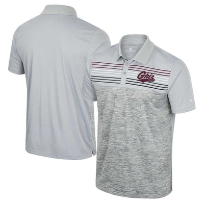 Colosseum Men's  Gray Montana Grizzlies Cybernetic Polo Shirt