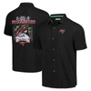 TOMMY BAHAMA TOMMY BAHAMA BLACK TAMPA BAY BUCCANEERS TIDAL KICKOFF CAMP BUTTON-UP SHIRT