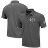 Colosseum Charcoal Kansas Jayhawks Rival Oht Military Appreciation Polo In Charcoal