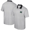 Colosseum Men's  White Hawaii Athletics Print Stripe Polo Shirt In White