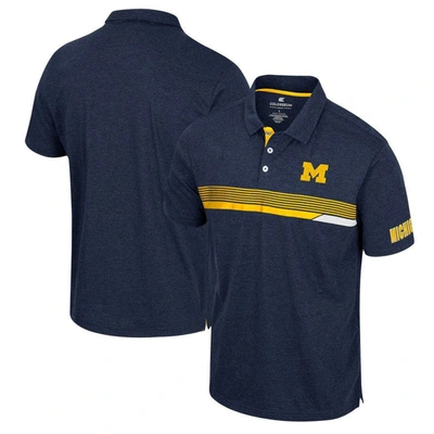 Colosseum Men's  Navy Michigan Wolverines No Problemo Polo Shirt
