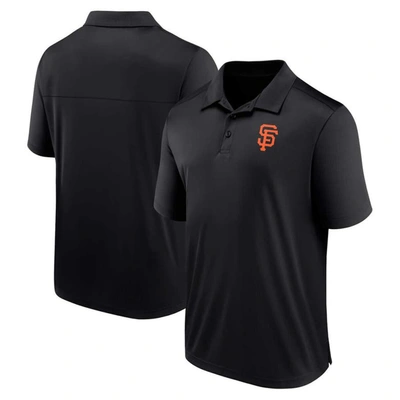 Fanatics Men's Black San Francisco Giants Iconic Striated Primary Logo Polo