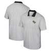 Colosseum Men's  White, Black Michigan Wolverines Print Stripe Polo Shirt In White