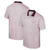 COLOSSEUM COLOSSEUM WHITE VIRGINIA TECH HOKIES PRINT STRIPE POLO