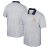 Colosseum Men's  White, Navy Virginia Cavaliers Print Stripe Polo Shirt In White