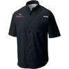 Columbia Men's  Black Georgia Bulldogs Big And Tall Collegiate Tamiami Button-down Shirt In Black