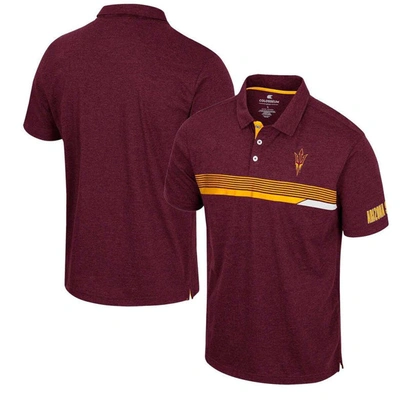 Colosseum Men's  Maroon Arizona State Sun Devils No Problemo Polo Shirt