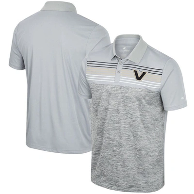 Colosseum Men's  Gray Vanderbilt Commodores Cybernetic Polo Shirt