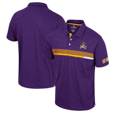 Colosseum Men's  Purple Ecu Pirates No Problemo Polo Shirt