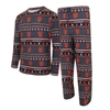 Concepts Sport Men's  Black San Francisco Giants Knit Ugly Sweater Long Sleeve Top And Pants Set In Black
