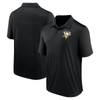 Fanatics Branded  Black Pittsburgh Penguins Left Side Block Polo In Black