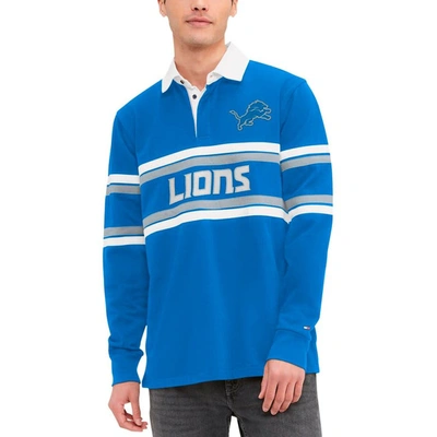 TOMMY HILFIGER TOMMY HILFIGER ROYAL DETROIT LIONS CORY VARSITY RUGBY LONG SLEEVE T-SHIRT
